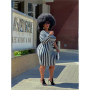 Not So Basic Striped Dress - LeAmore Boutique