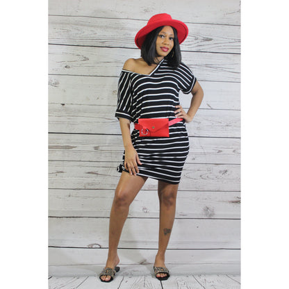Stay In Tune Stripe Dress - LeAmore Boutique