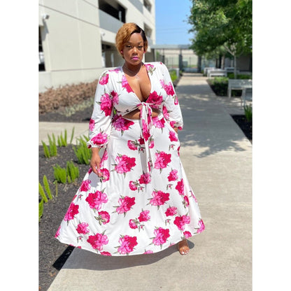 Talk To Me Nicely Floral Print Set - LeAmore Boutique