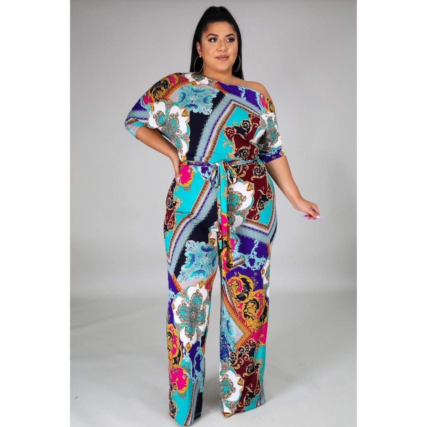 Try Keeping Up Print Jumpsuit - LeAmore Boutique
